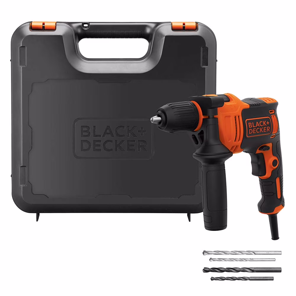 BLACK DECKER 450 W Single Speed Hammer Drill Power Tool, BEH710K-GB 710 W