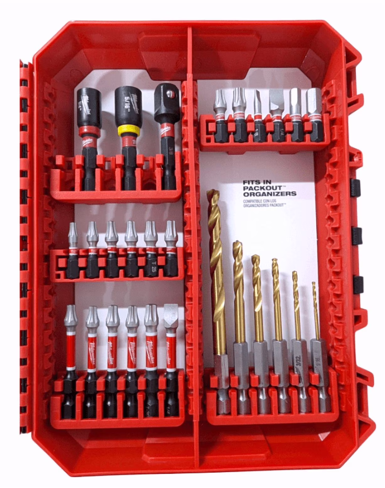321d490fb3173f975c94de18a6ef4f44a51b2b34ab26a88149201b7340ddb10f MILWAUKEE SHOCKWAVE Impact Duty 60PC Drill & Drive Set – Model 48-32-4097, PACKOUT Compatible