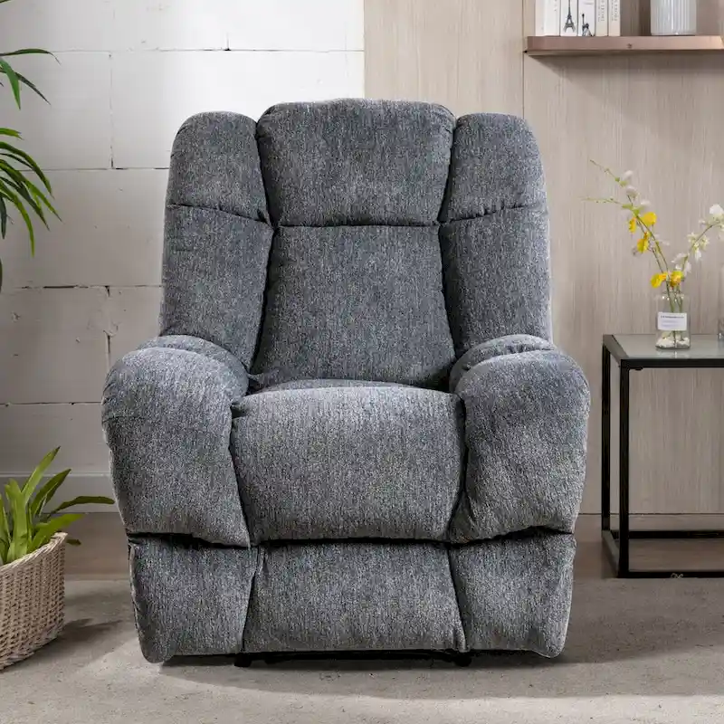 329b75903d5823e01710232930de7e19e50e246183d8e42d7de24d0d0e61afd8 Chenille Power Standard Recliner Chair(Orange)