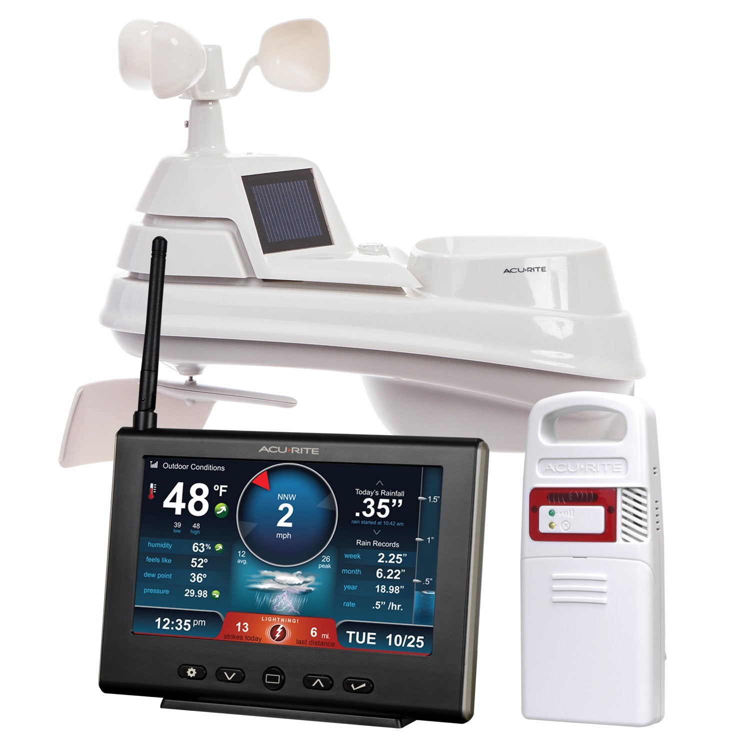 33a706e5f4611f95413b9f02d8c73be071b5da2b69e436f6a785624799ff5cea AcuRite 01024M Pro Weather Station with HD Display, Lightning Detector, Rain, Wind, Temperature and Humidity
