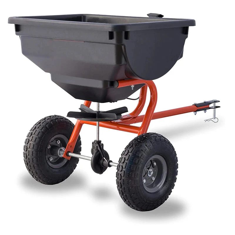 33e79807c748829470cd04ce107bfdd4e299b83883570142e2a589f3fefda662 85 lb. Tow Broadcast Spreader