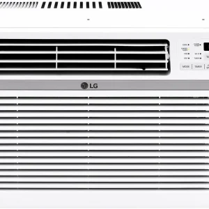 LG 6,000 BTU Window Air Conditioner, 115V, Cools 250 Sq.Ft. for Bedroom, Den(1 Count (Pack of 1)/Wifi High Efficiency/Bright White)