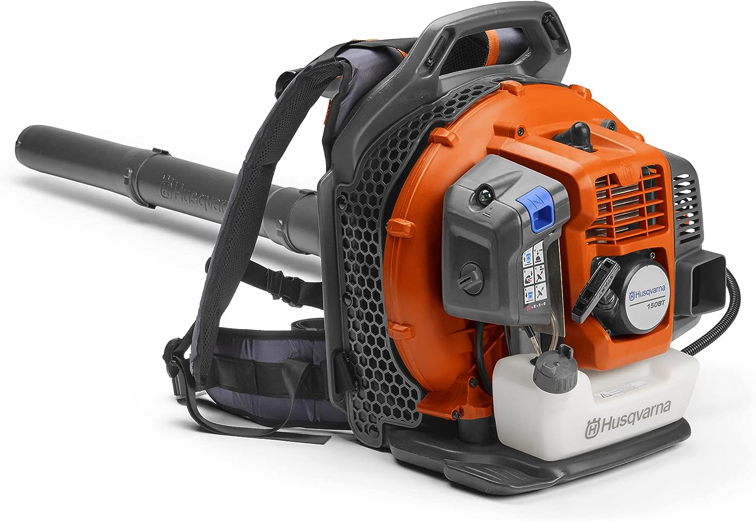 352e4cc9f44cf8b51d97052a8c7dde6f5242537d99baf1f918ceabd99681abd8 Husqvarna 150BT Gas Backpack Leaf Blower, 51cc 2.16HP, 765CFM 270MPH, Ergonomic Design