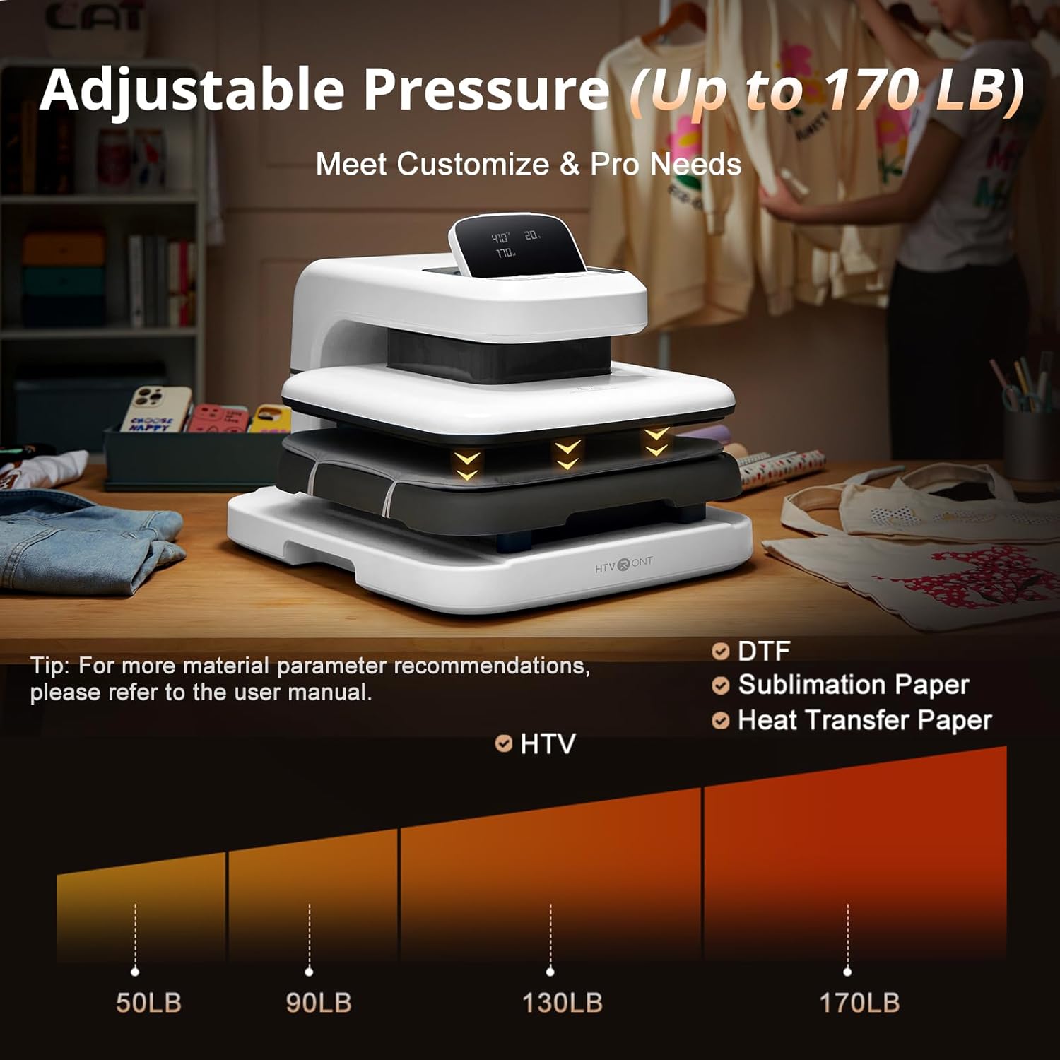 3599f5e8c1850bbef06d7712374b68e9d680bc922b9a1422ca8c7e0f5f6db71a Automatic Heat Press 2 - 15x15 Heat Transfer Machine(Daisy White)