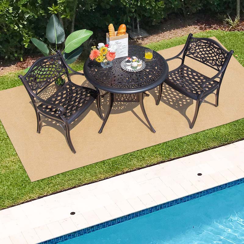 35cfda389dba4a816ddd2fb969e8e21791e871b912e3c9355e26a824c99f38e6 2/4Pcs All-Weather Cast Aluminum Chairs with Armrests Curved Seats, Outdoor Dining Chairs Patio Bistro Armchairs(2Pcs)