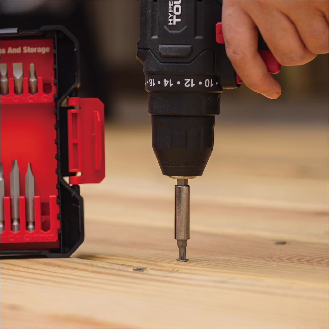 35fafae89635004070d672aadcea110a6fa4036c919050f2d94f351b047174f8 Hyper Tough 22-Piece Drill & Drive Set in Click Fit™ Case