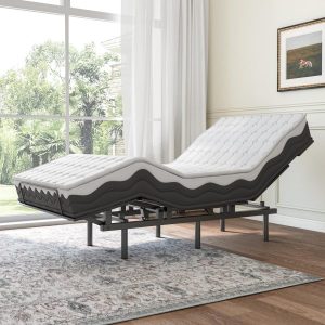Adjustable Bed Frame -Wireless Remote -Memory Function -Adjustable Bed Base -Head and Foot Lift Incline -Zero Gravity -Quiet Motorfor Lying Down, Reading, Watching TV,Fatigue,Backache[Twin](Black/Twin)