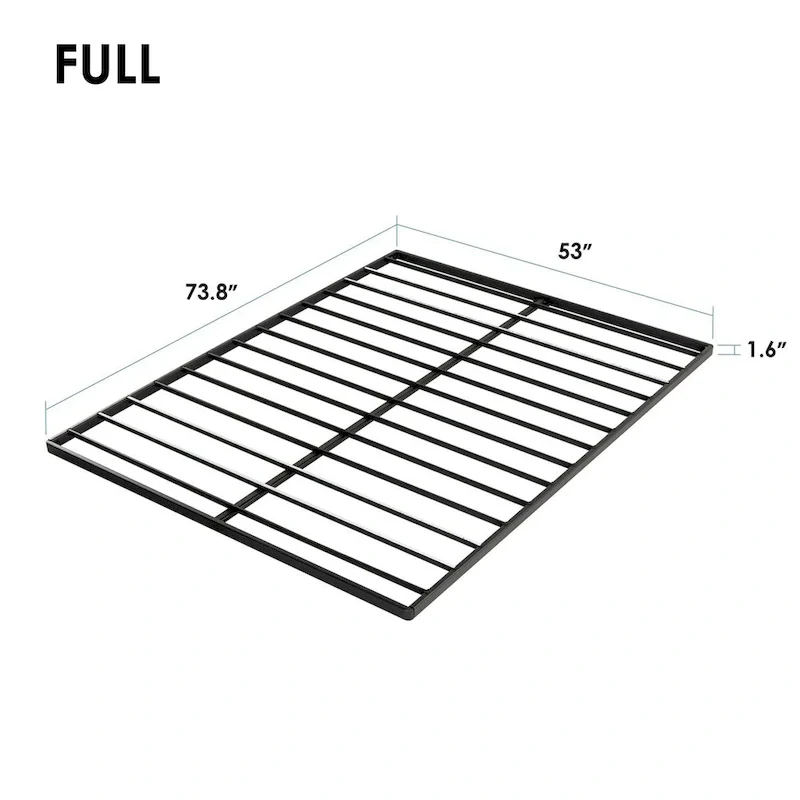 3791123ad1ebaf526f24111b79a7289f6f516d1a81df99f3b69c45a54ca400d4 1.6 Inch Metal Bunkie Board Bed Slat Replacement by Crown Comfort(KING)