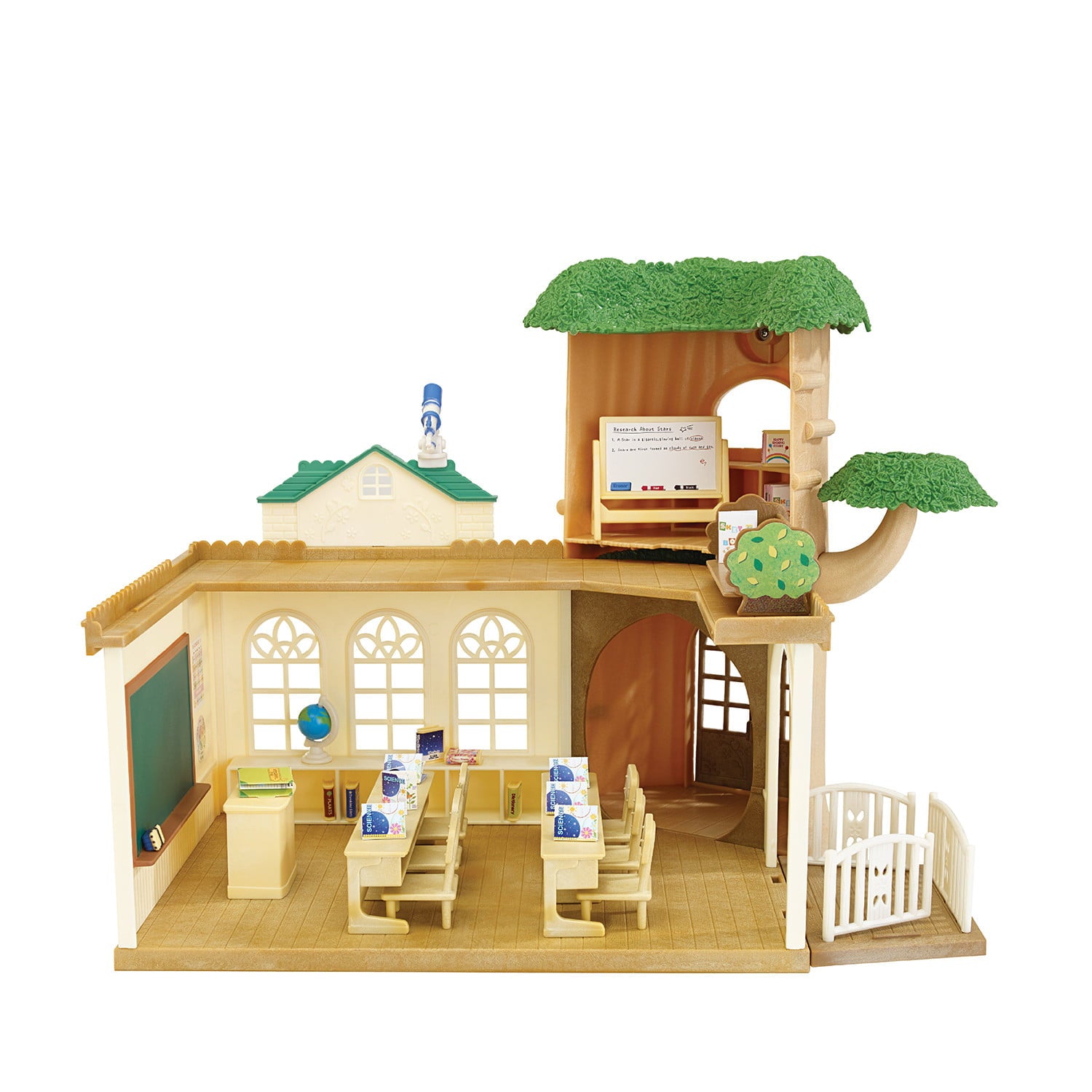 37c90dda2bc44e8a6ad651a226a8fd963d65ddaf81a37a17344e4fe74e02e39d Calico Critters Country Tree School, Dollhouse Playset with Furniture and Accessories
