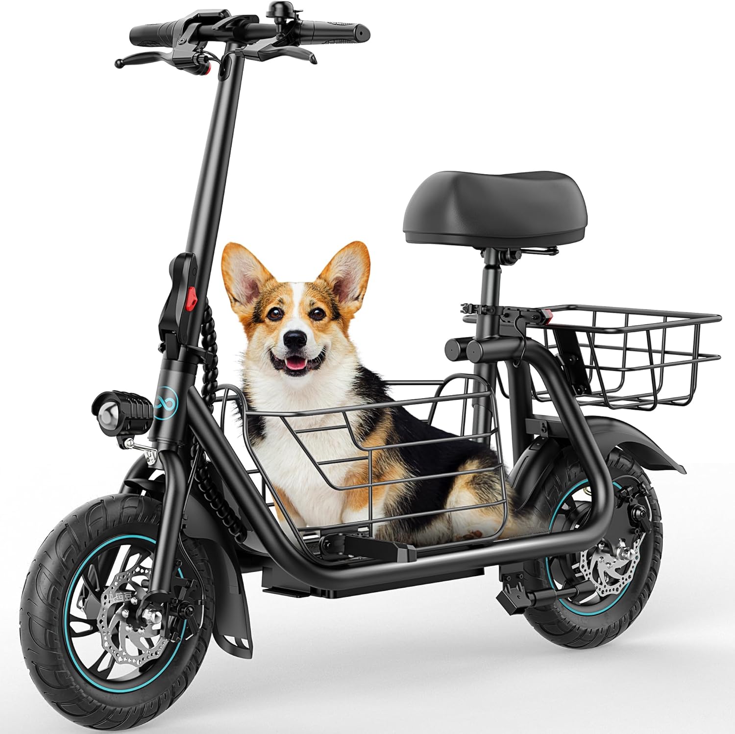 380e01181ac428b11082561dcb1749cb39ae36ef8dcac5d821b50f8587360f2a Electric Scooter with Large Basket, 550W Motor(550W 18.6Mph C1S-Fp9)