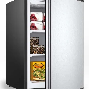 3.0 Cu.Ft Compact Upright Freezer Single Door Refrigerator with Stainless Steel Door(Default Title)