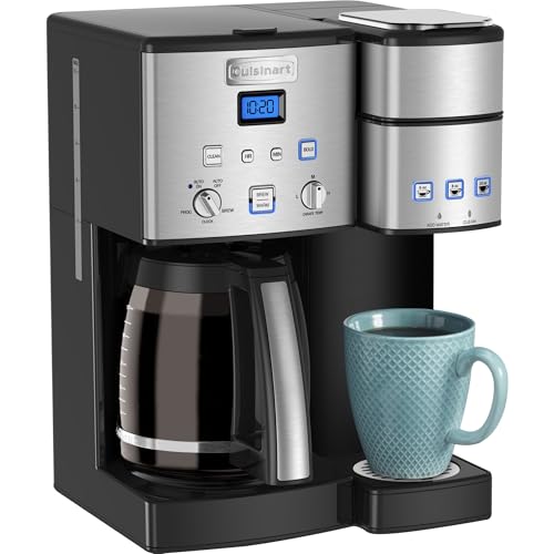 3843f4acb949ca4c7d9363f9066693f7f89fb0d929fb8736ca4ca214f5997e2b Cuisinart Single Serve 12 Cup Coffee Maker, Offers 3 Sizes: 6 Ounces, 8 Ounces and 10 Ounces, Stainless Steel, SS 15P1: Home Kitchen(Black/Stainless)