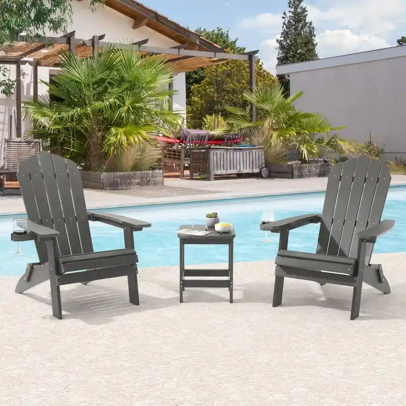 3890bc879f05005401ab9ef9ef3c3bdaa6536f32e013105074b2a20fb0d47773 Bonosuki Set of 2 Folding Adirondack Chair Patio Fire Pit Chair(Charcoal)