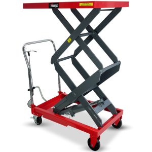 T-REX 300KG Hydraulic High Lift Double Scissor Trolley, 1.3M Max Platform Hgt, Heavy-Duty, for Material Handling(Default Title)
