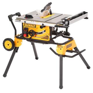 3ac13caaa11f966e894221e347e35d506aa589d93bd04fe9745a60b7ae49b9e9 15 Amp Corded 10 in. Job Site Table Saw with Rolling Stand DWE7491RS