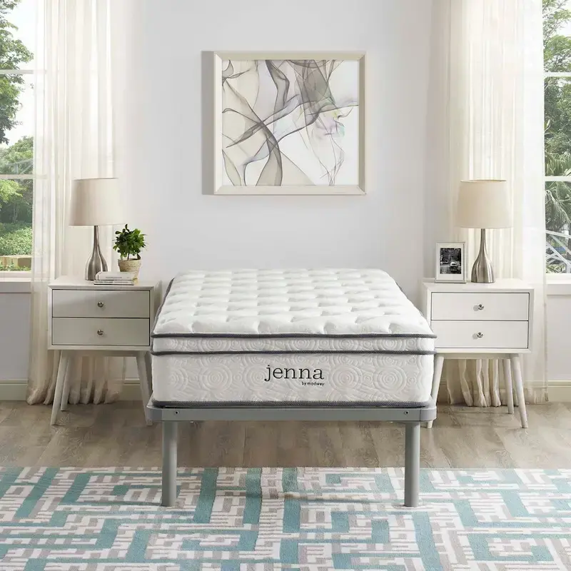 3b7bc13e25a900d210742deacadf38906c221af76fe9997f8c57e45fb8d8d46f Jenna 10 Twin XL Innerspring Mattress(White)
