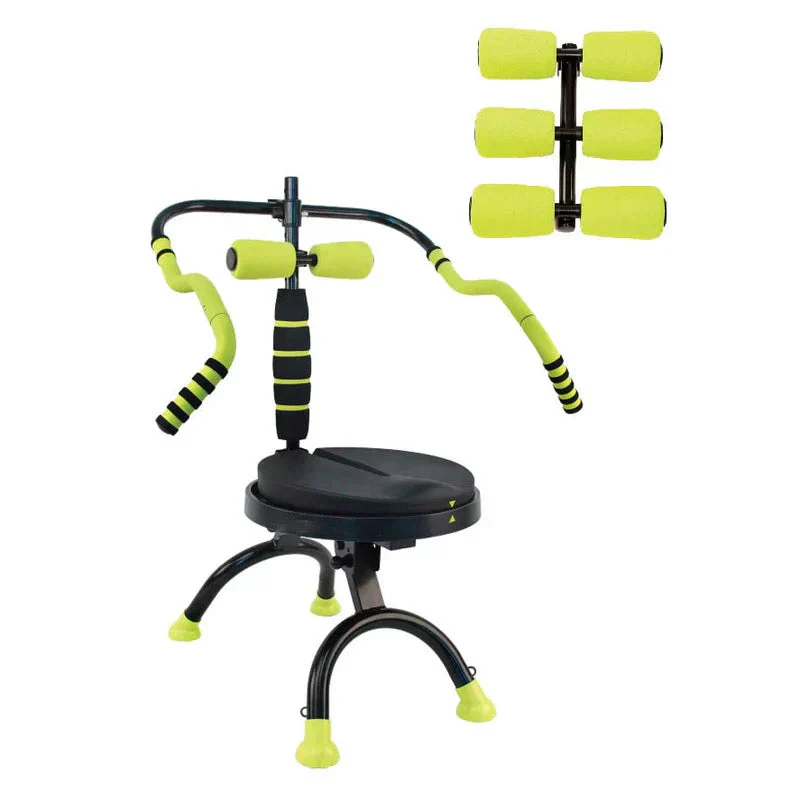 3c5669e819d8b3c3326692cf52afa695a617877d5a77b7ee5a38ea764b026c91 Fitness System with 6 Pack Back Roller Provides an Abdominal and Total Body Workout with Aerobics to Burn Calories and Work Muscles Simultaneously.