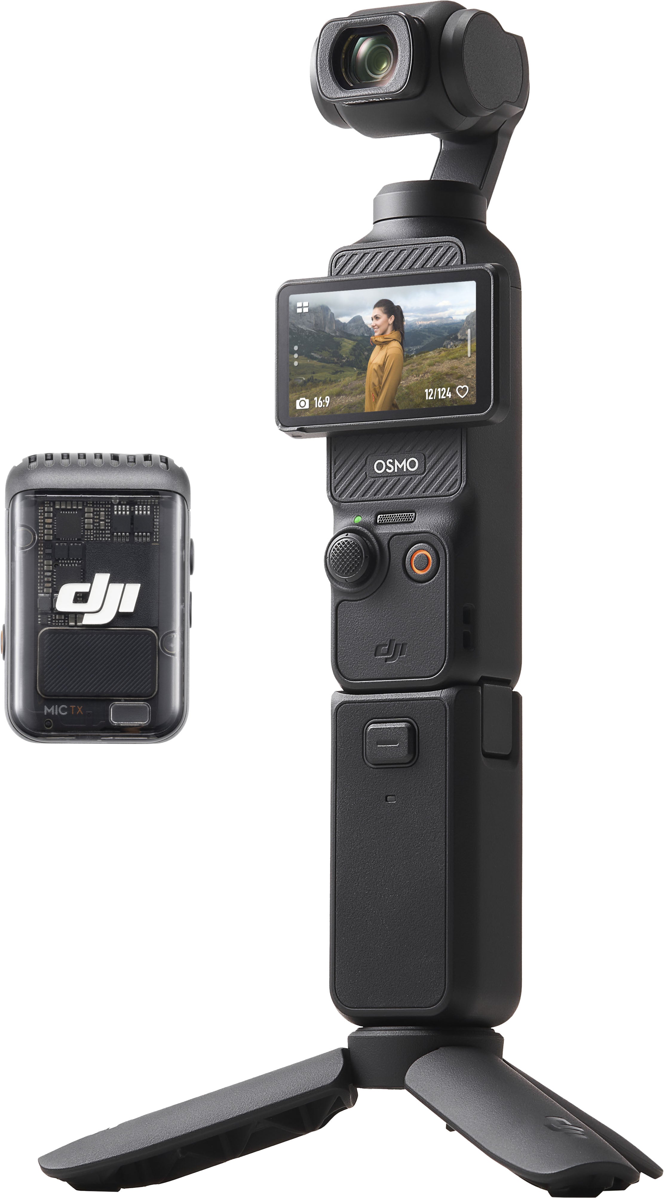 3cc3673c39791a22a455f9139f9d93394df2b8bde2615bb41885327bc9bd23f7 DJI ¨C Osmo Pocket 3 Creator Combo 3-Axis Stabilized 4K Handheld Camera with Rotatable Touchscreen ¨C Gray