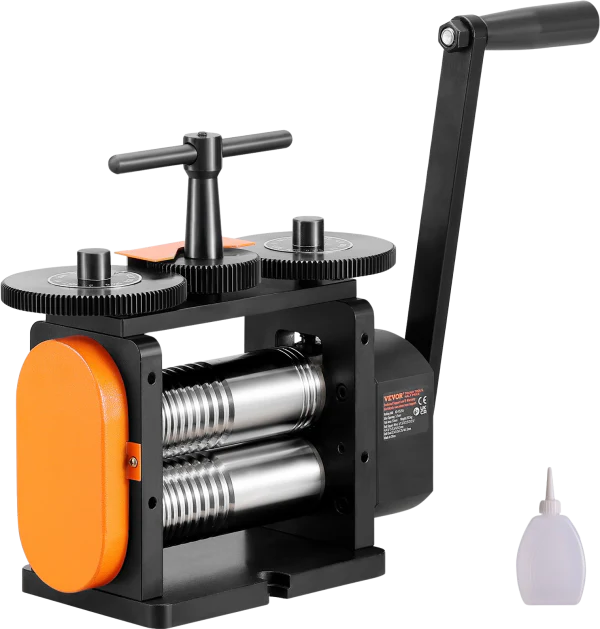 3d94b8e97e0a542d3ec0a9eef344b9f7330dd34dabcb6f092818be8609fba20e Vevor Rolling Mill Jewelry Machine 3-in-1 Multi-Function 57mm Max Width New