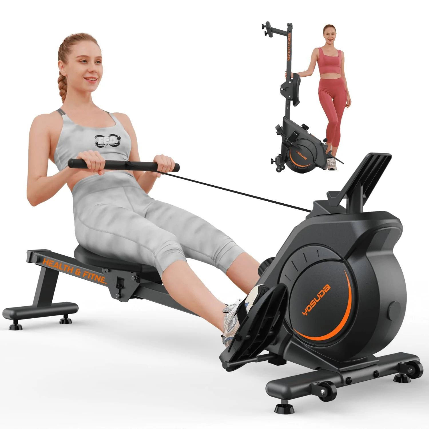 3dc0b970888cb9445c8329a74a397eee884d7616badee129f60a8e94f72f2f6e YOSUDA Magnetic Rowing Machine 350 LB Weight Capacity