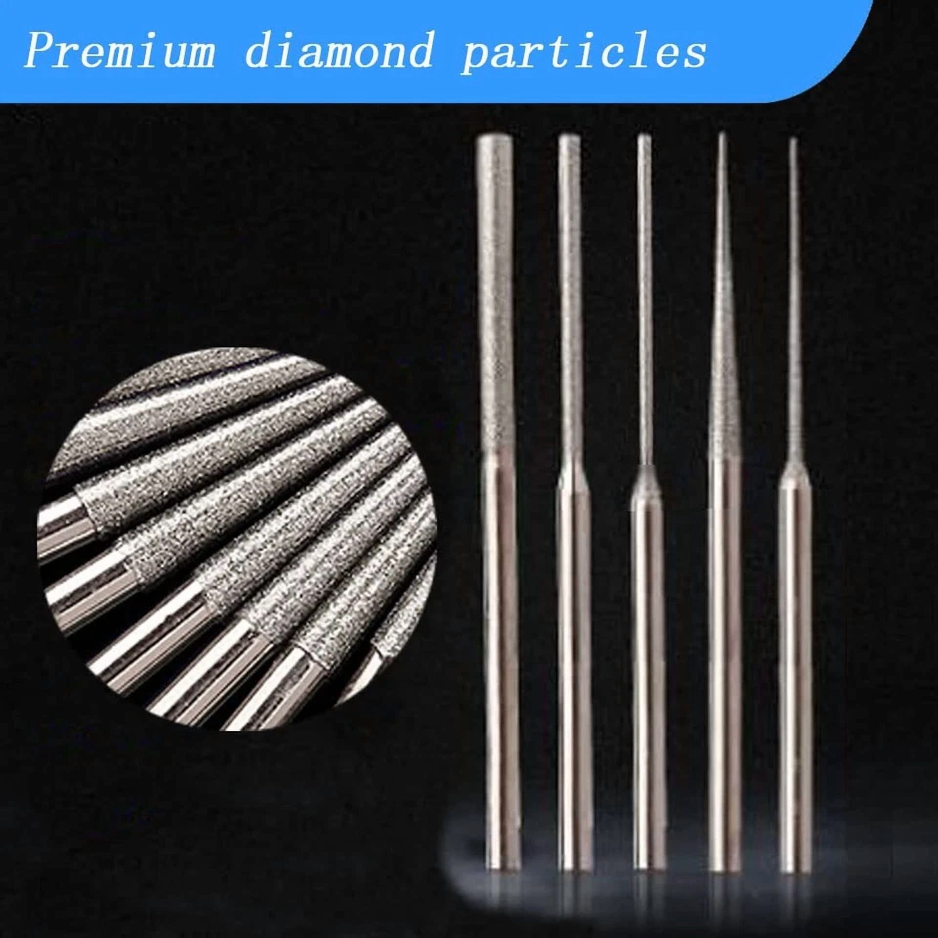 3ec0adb82c9db8dee6279b16030714032f28e4600752ff0de344a1f936a372ec 20Pcs Diamond Burr Set Drill Bits Mini Drill For Dremel Rotary Tool Accessories