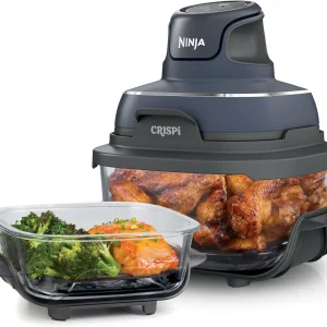 Ninja Crispi 4-in-1 Portable Glass Air Fryer Cooking System(Navy)