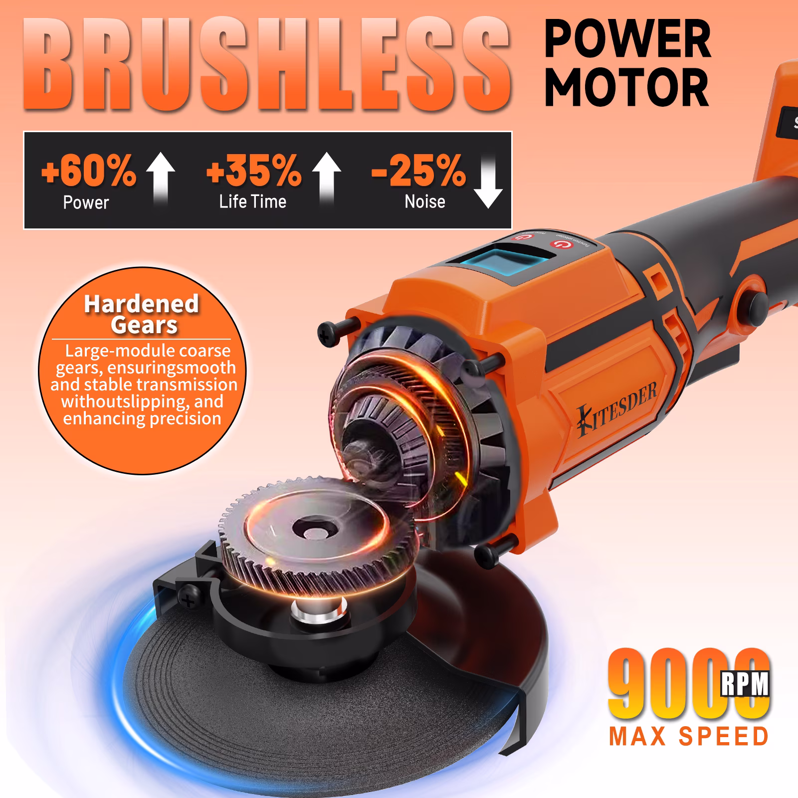 3f1ffd538516fa7e15c529af35201c5fee7cac204d01047bb041ef7281c48566 Rechargeable Cordless Angle Grinder Polisher with Lithium Battery, Fast Charger & Accessories, for Tile Stone Steel Grinding Polishing, Local Warehouse Shipping