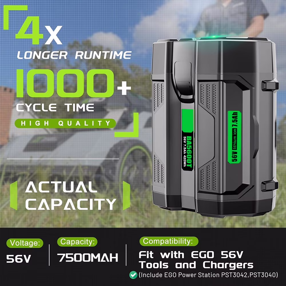 For Ego 56V 7.5Ah Lithium-Ion Battery Ba2800t Ba4200t Ba3360t Ba5600t Ba1400 US