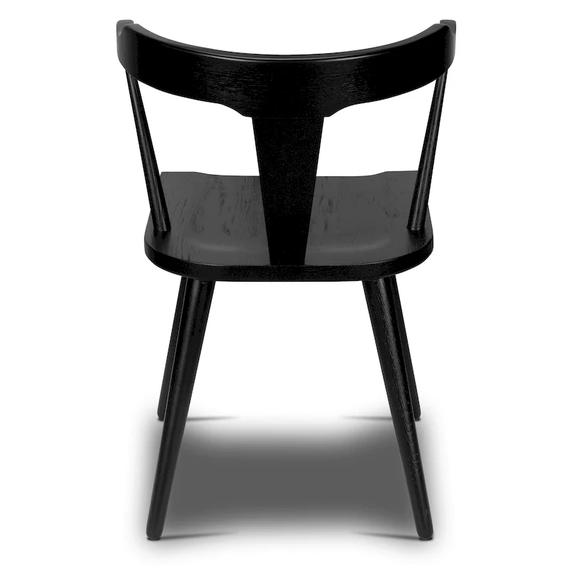 3f591a77238eed8d5023056f91d1979f3d279f6956de79480c3548bf4945b0e9 Poly Bark Enzo Dining Chair - Solid Oak Wood(Black)