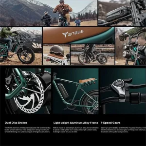 1000W Electric Bike for Adults, Retro-Style, 28mph, 94 Miles Range, 20¡ä¡äx4.0¡ä¡ä Fat Tires, Full Suspension, UL Certified