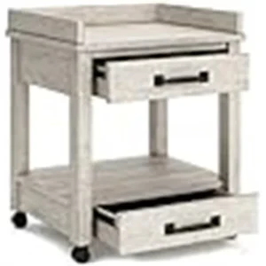 Industrial Office Printer Stand with Storage - 24 D x 22 W x 23 H(Rustic Brown)