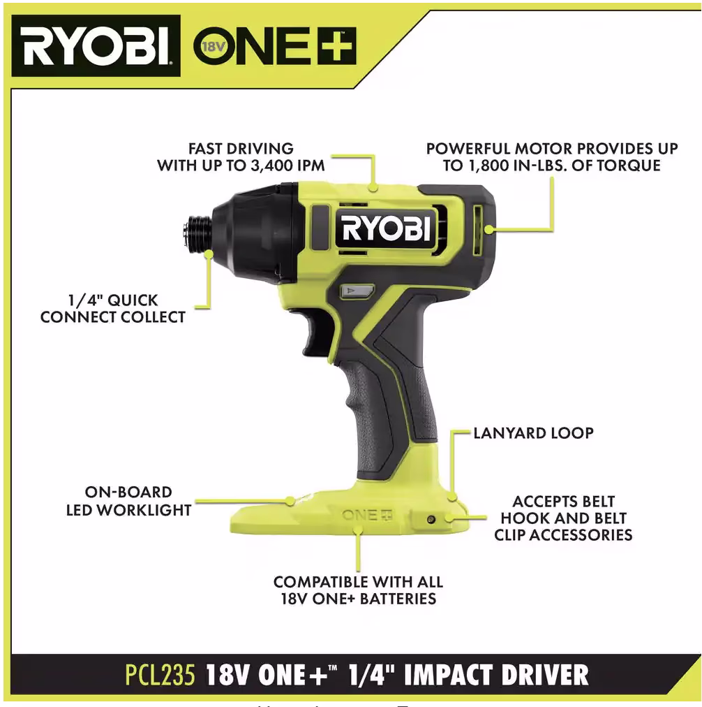 41de400149753ccf2bbce8391e71224412b67b7a0e4b51a9d81a919eda95aa9f RYOBI ONE 18V Cordless 6-Tool Combo Kit with 1.5 Ah Battery, 4.0 Ah Battery, and Charger