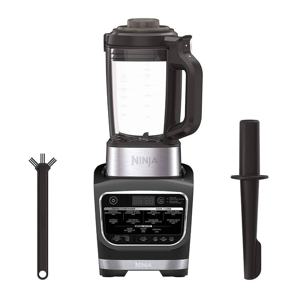 42174b8666b7a98f37952d9ef8d0a7dfd657ffd4a034969f4f559b074cbc0635 Ninja Foodi Cold Hot Blender With 1400 Peak Watts Nonstick Glass Pitcher (HB152), 64 oz, Black