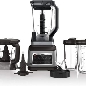 Mega Kitchen System 72 oz. Pitcher 8-Cup Food Processor 16 oz. Single Serve Cup 1500-Watt Black((2) Single-Serve Cups + Pitcher)