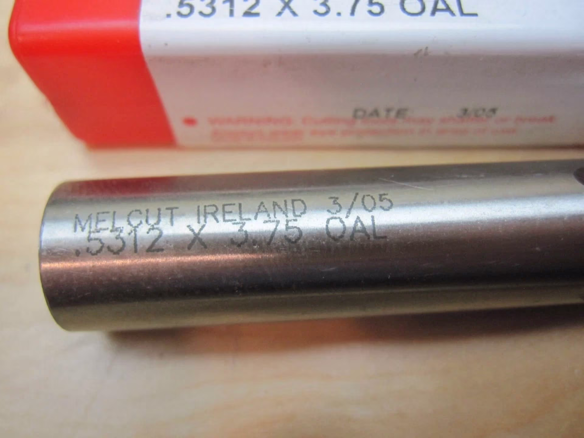 438fd746d6a10ccc8c860d7c979ff49f2c24ed30255fec7f9cf49b881ff46134 KNACK - Melcut 0.5312" Hss 4 Flute Core Drill 3.75" Oal Rh Cut