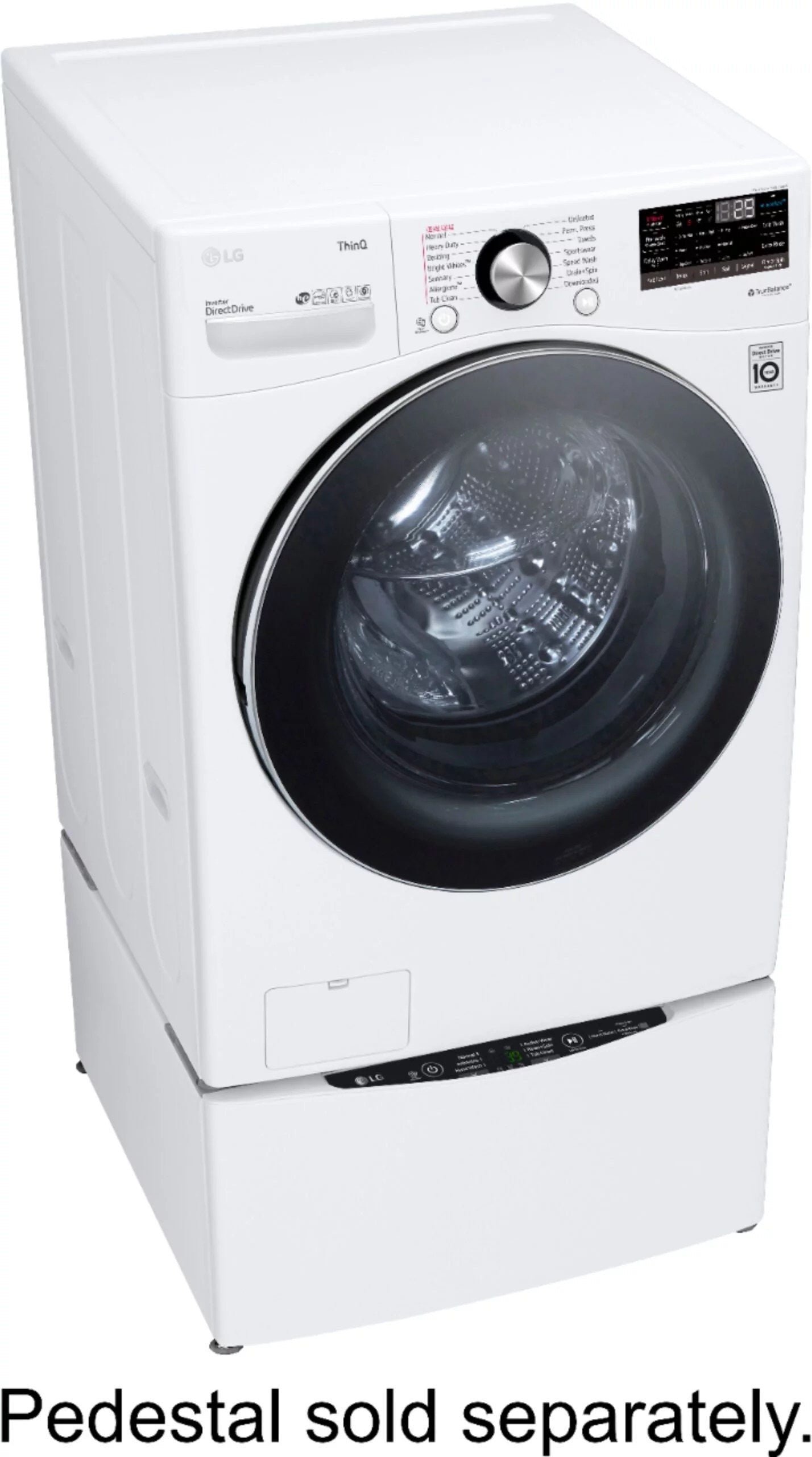 44a4017ca0ae7520acb688fee824a999526b5a90e6e1c85e63cde9e16a55836c LG ?C 5.0 Cu. Ft. High-Efficiency Stackable Smart Front Load Washer with Steam and Built-In Intelligence ?C White