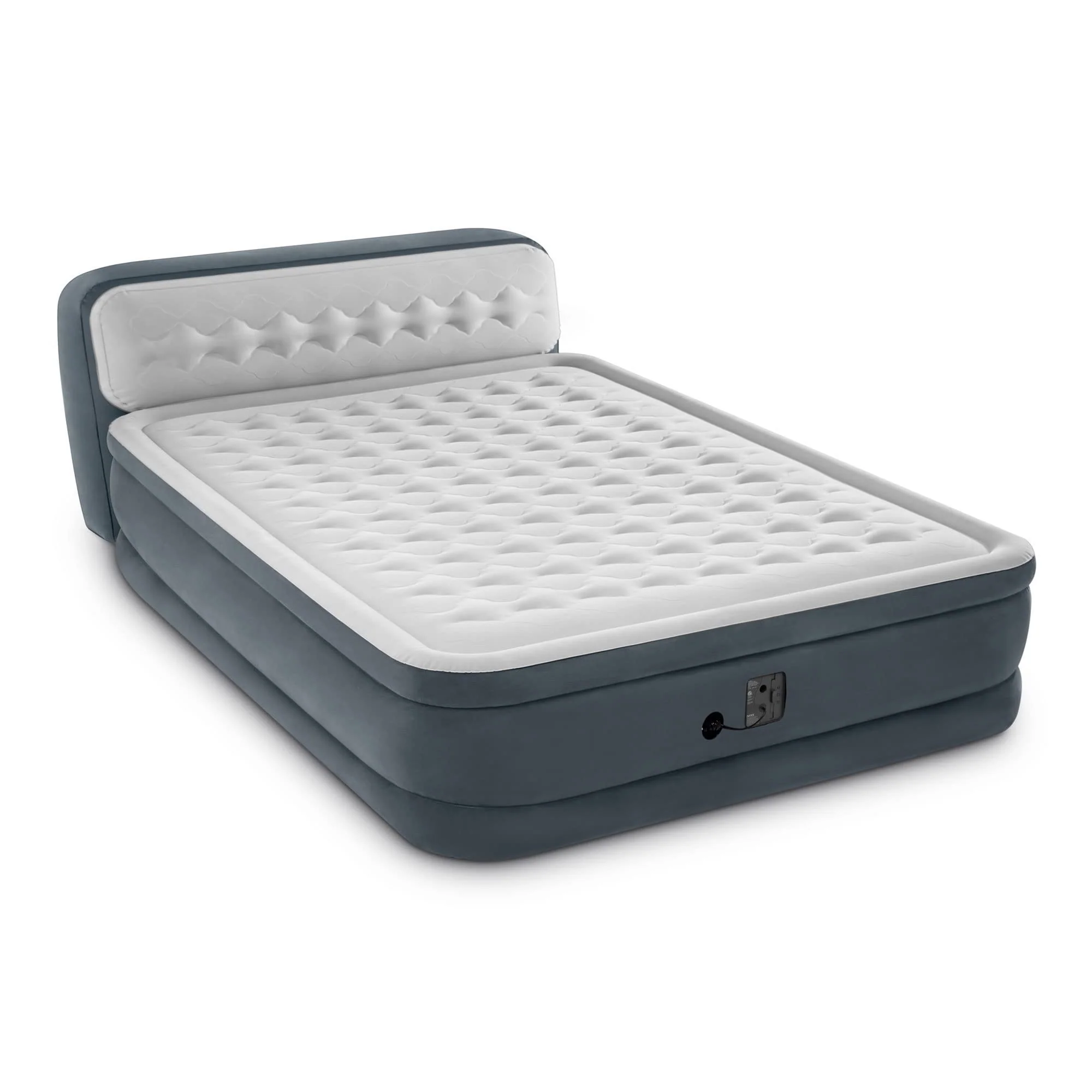 4526c32243f8bda9372e37b05686b2d56df041389711ae9264c613e4f7e7816d Intex Dura-Beam Deluxe 18 Inch Queen Sized Air Mattress(Default/ONESIZE)