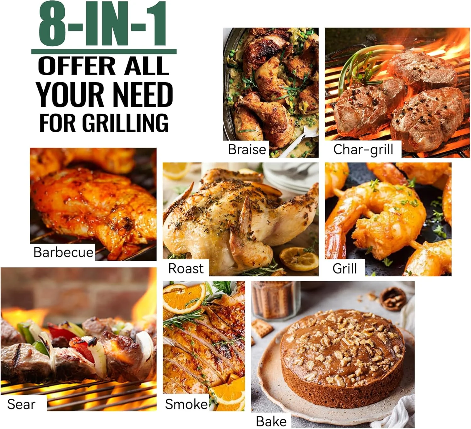 458fea4abe5c19ce632f8a265a6063dab578ae24d1527f78716481261c7ec05e Z GRILLS Wood Pellet Grill Smoker with 552 Cooking Area Front Shelf for Outdoor BBQ, Smoke, Bake and Roast, 550C(ZPG-7002C)