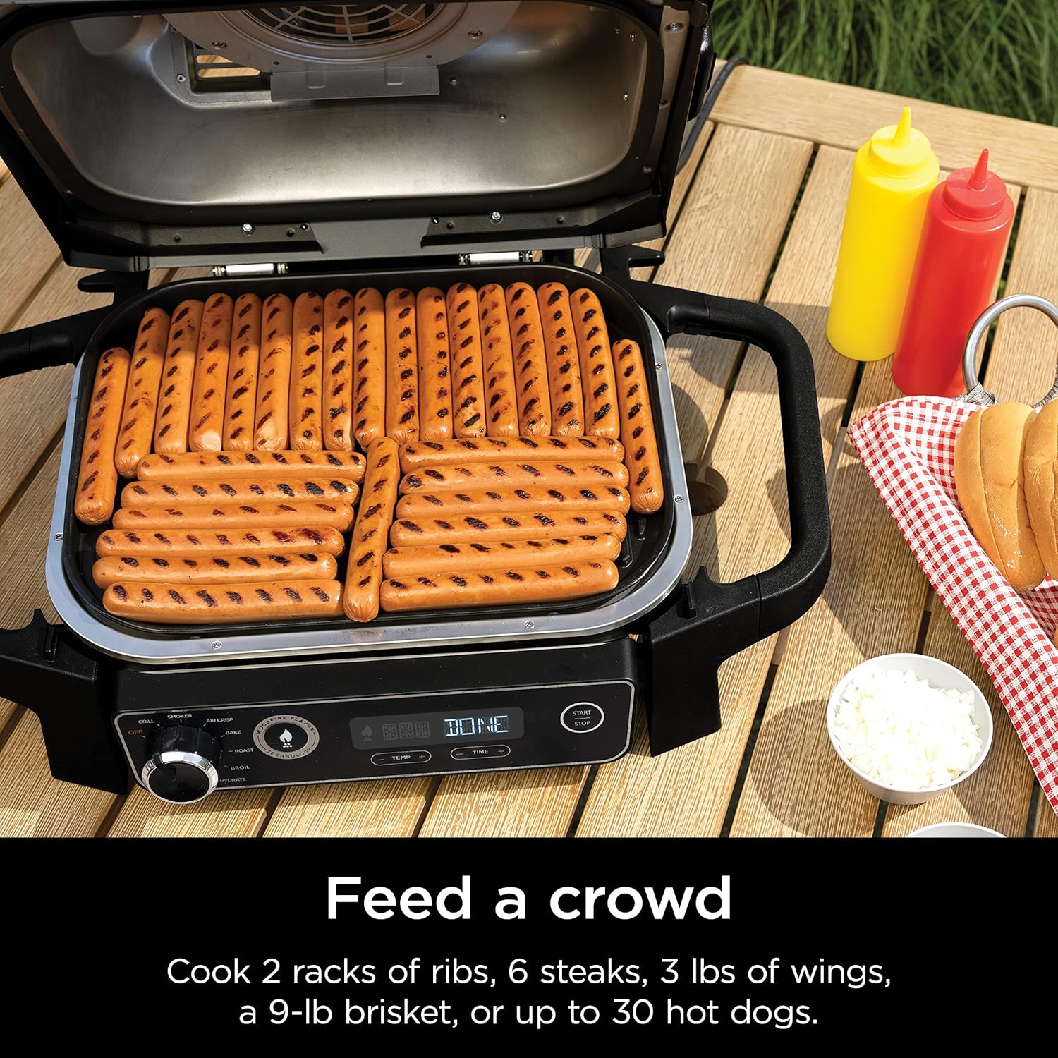 45d5941433ed20c7401378e52c73658823efa5cc2422d8c712a13be7f9f85566 NINJA Woodfire Series 7-In-1 Portable Grill Smoker(7-In-1 Grill)