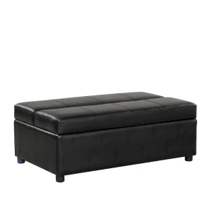 Twin Size Folding Pull out Ottoman Sleeper Bed with Mattress Convertible Guest Bed, PU Upholstered Sleeper Sofa(Brown Pu)
