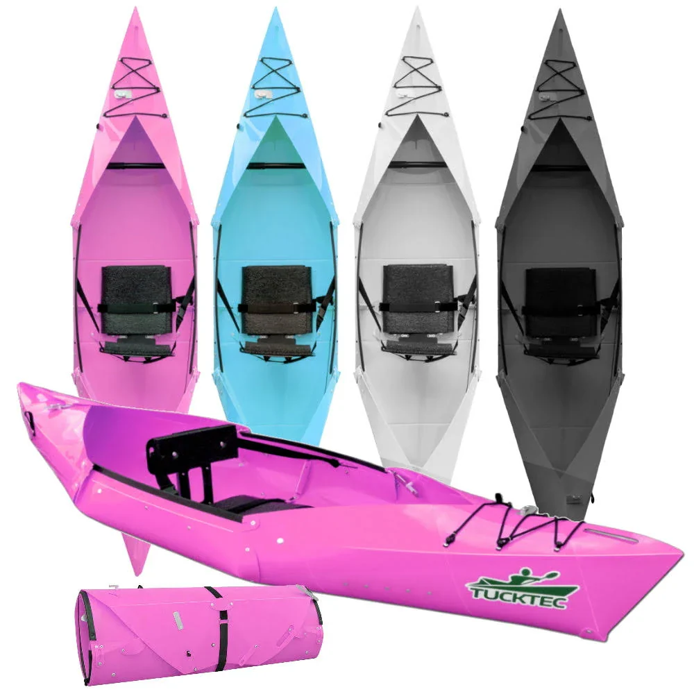 4815e0315e821468ec60f0b002020650427afbba4d55da7eefb0a9d10ac76b28 TUCKTEC Folding Kayak | Hard-Shell | 2-Minute Set-Up | Foldable, Portable Kayak Pink(Pink)