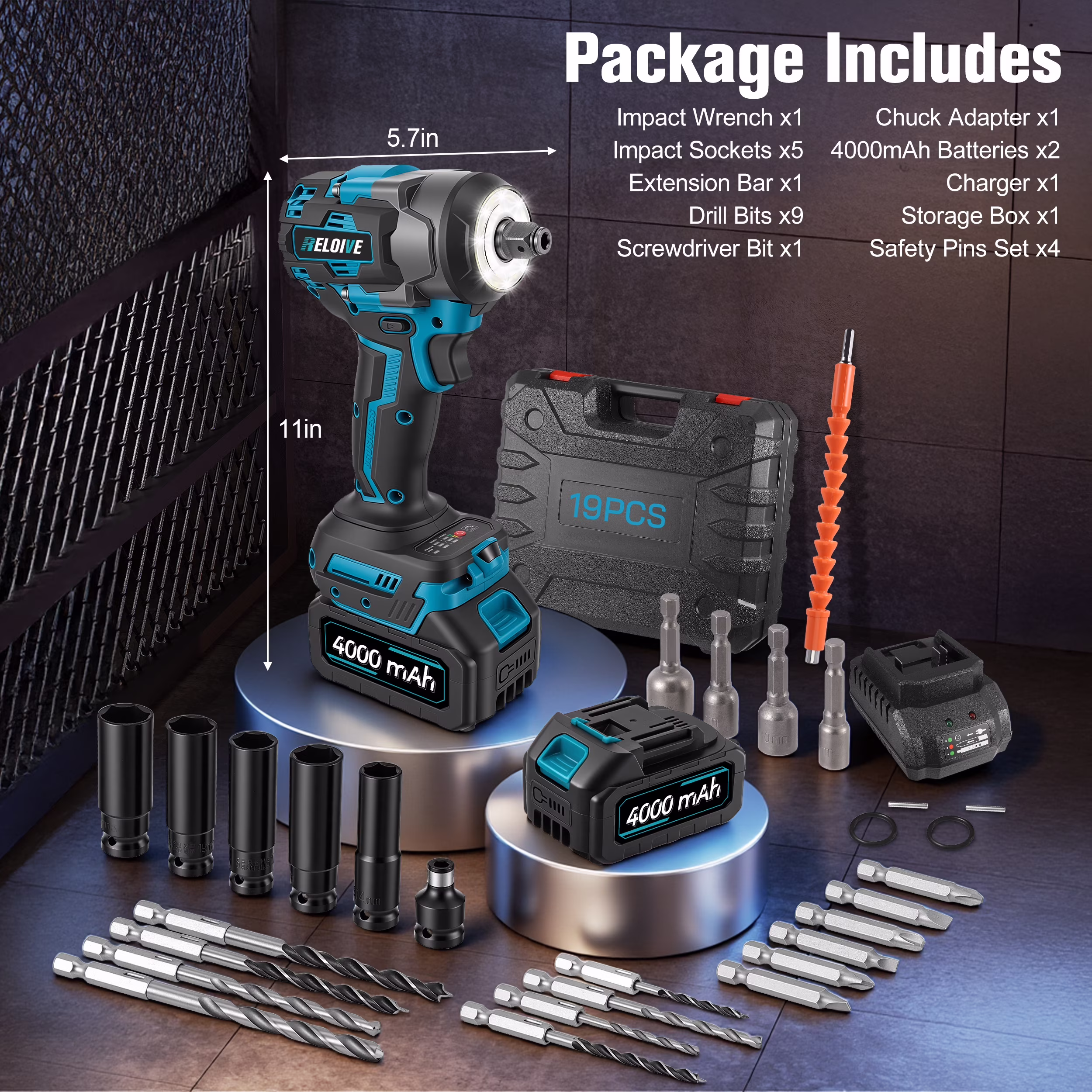 48a6f3ae72c69cf95e4cb734249b3991e178b20a028459592cc62146504e83f1 RELOIVE Cordless Impact Wrench Kit,663.8 FT-lbs(900N.m) Max Torque,1/2" Heavy-Duty Brushless Motor,4-IN-1 Electric Impact Driver,2 x 4.0Ah Batteries for Car Home Repair