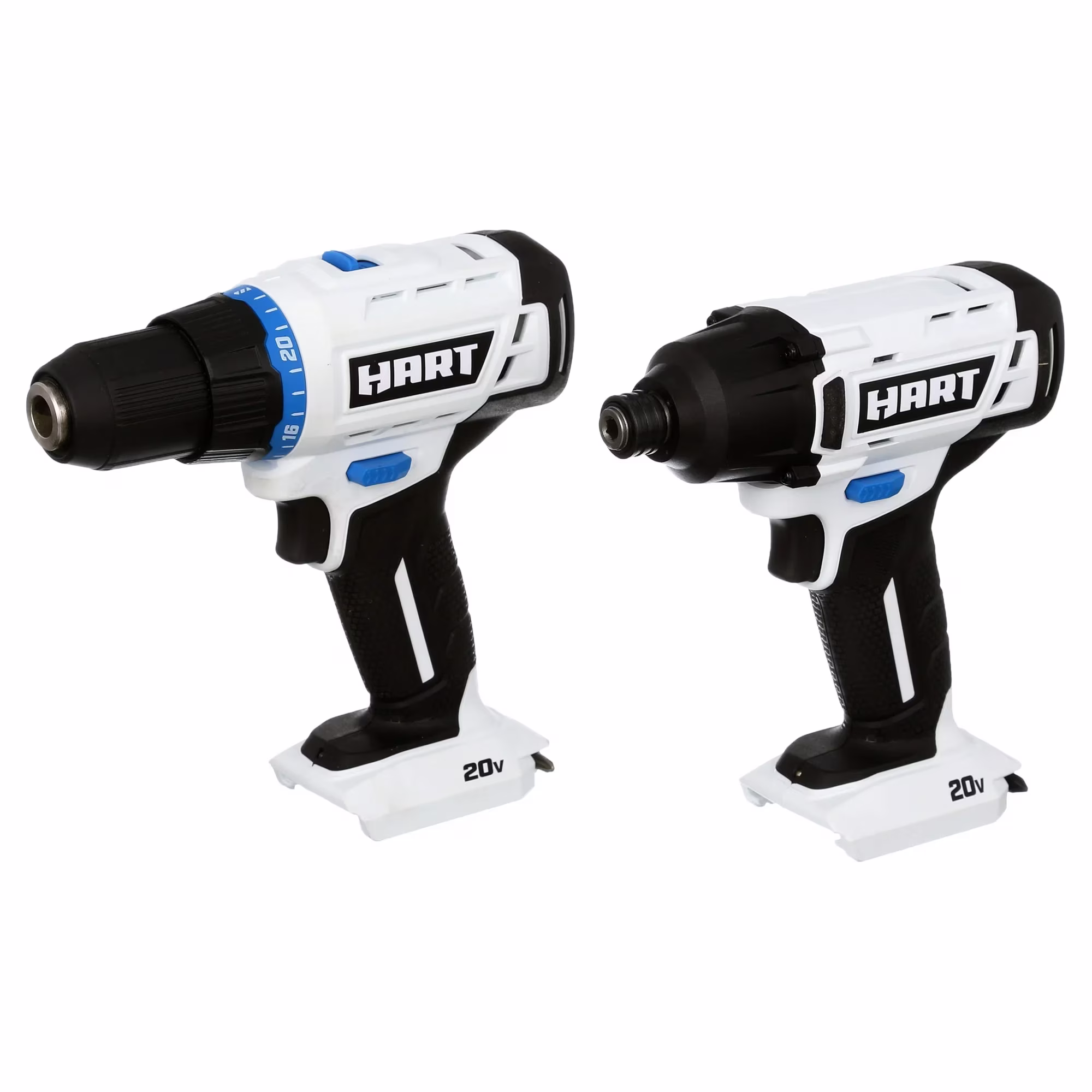 Open Box Hart HPCK212B 20V Drill/Impact Kit w/ (2) 1.5Ah Lithium-Ion Batteries, 3-Jaw Chuck