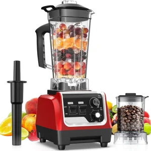 1800W Blender for Smoothies 70 oz Large Capacity Countertop Blenders with 20 oz Grinding Cup(Dark Red)