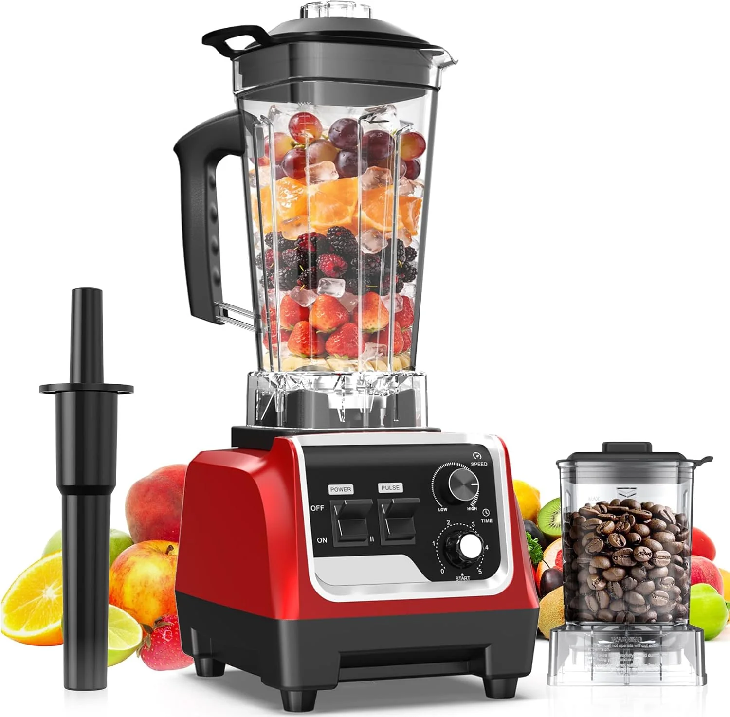 490e6af068610244dc7b947bc7f9fa64cc93fa708b183c674a2575d8f439cca8 1800W Blender for Smoothies 70 oz Large Capacity Countertop Blenders with 20 oz Grinding Cup(Dark Red)