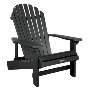 HIGHWOOD King-Size Folding and Reclining Adirondack Chair(Weathered Acorn)