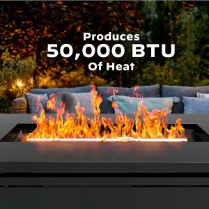 Gas Fire Pit Table, 50,000 BTU Outdoor Propane Fire Pit(32in)
