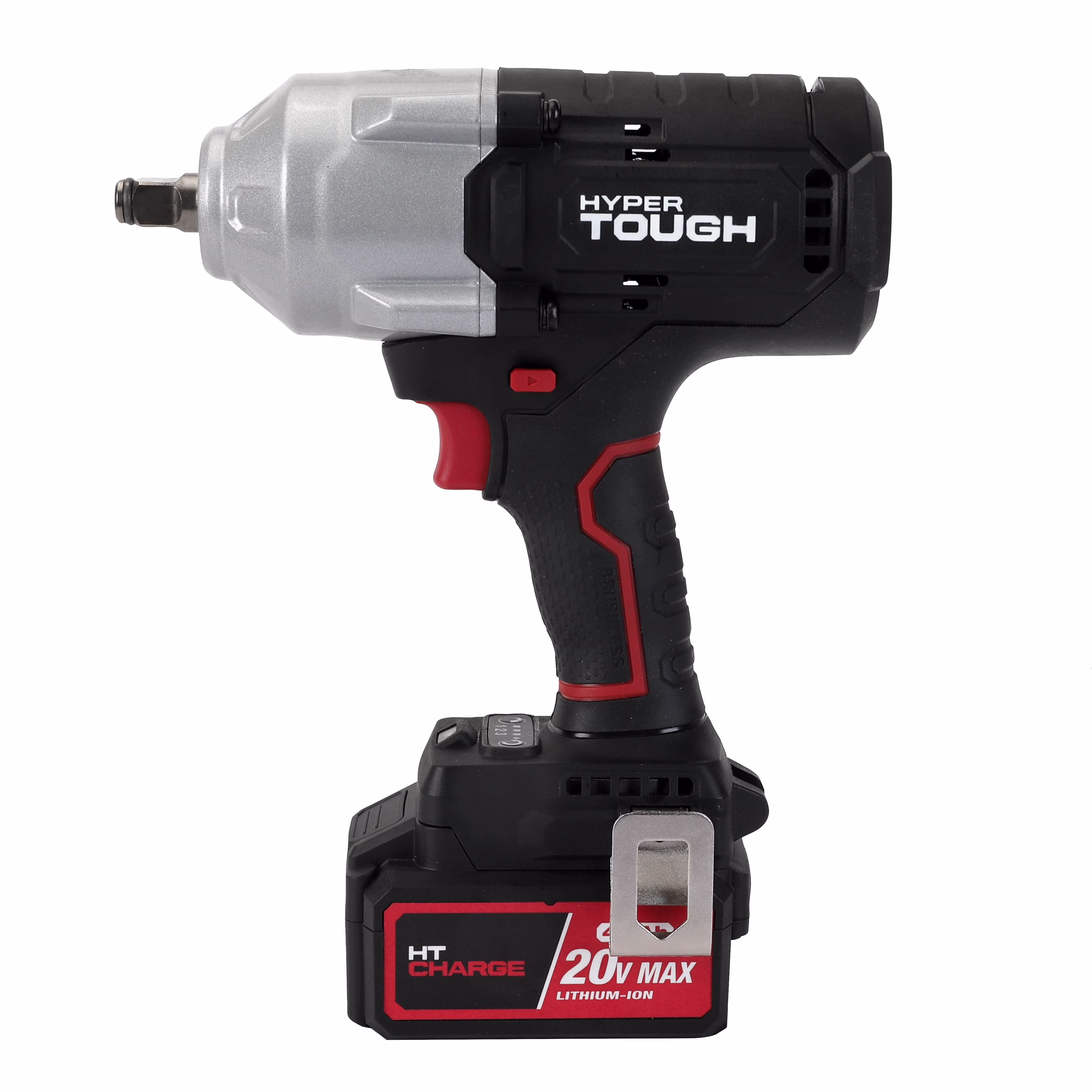 Hyper Tough 20V Brushless Cordless 1/2-in 900 Impact Wrench with Battery & Charger
