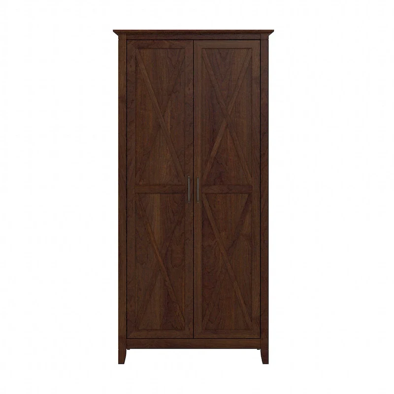 4d7cdb4e870ef1ed01ebd9c30ddcd0a5724b32b09caacf9850626cd13ef09c8d Key West Tall Storage Cabinet with Doors and Shelves by Bush Furniture(Pure White Oak)