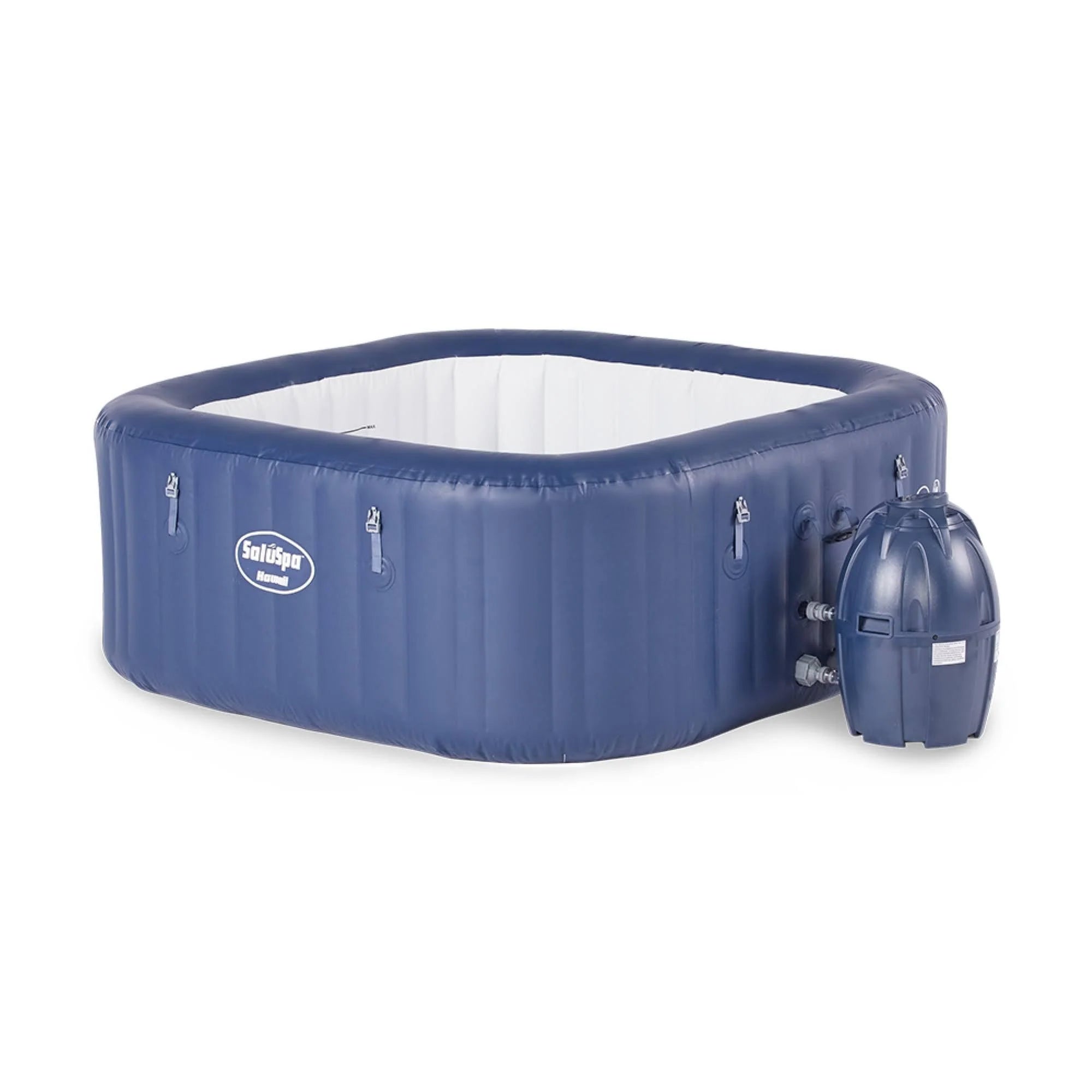 4dd6bfa5473c90167351b9c0901cd77c87431b84ef18187f234183da408b55a8 60022e SaluSpa Hawaii Airjet 6 Person Inflatable Tub Spa with Pump, Blue